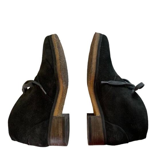 See by Chloe Black Suede Low Heel Crepe Sole Desert Boots Booties Size 7.5 - Picture 2 of 6